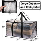 ClearSpace Heavy Duty Moving Bags or Storage Bins with Lids, Clear, 4 Pack - Image 3