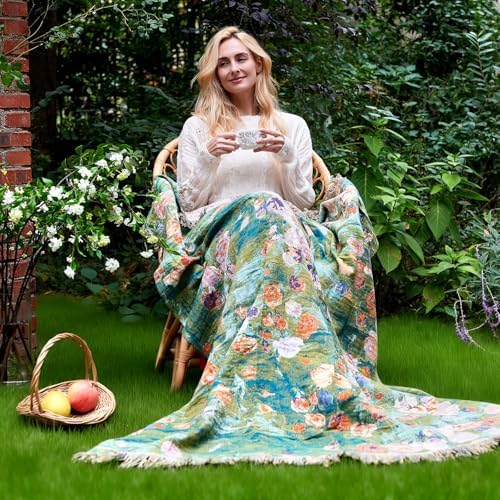 LUTBM Boho Throw Blanket for Couch Chair 50"x60", Cotton Cozy Bed Blankets - Image 5