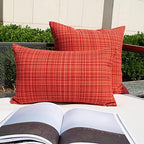 Kevin Textile Outdoor Waterproof 26x26 Inch Pillow Covers 2 Pack, Red - Image 4