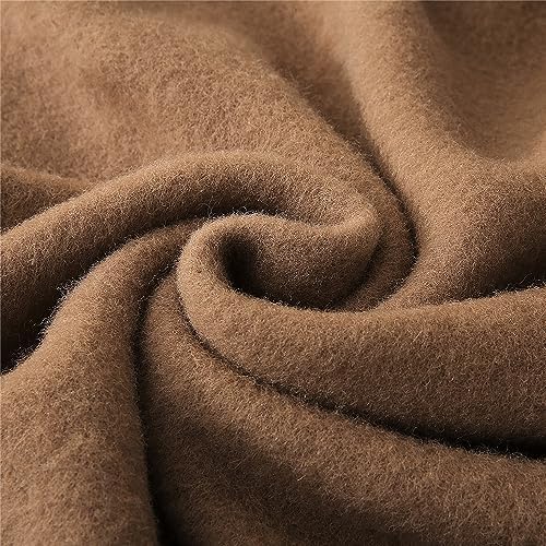 Heavy Warm Wool Blanket,500GSM 100 Percent Pure New Zealand Wool,Soft Large Queen Size for The Bed,Sheep Woolrich Blanket Camping,Queen Size/Full Size(Dark Brown,94x94In) - Image 3