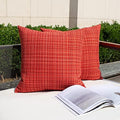 Kevin Textile Outdoor Waterproof 26x26 Inch Pillow Covers 2 Pack, Red by KevinTextile
