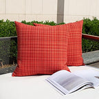 Kevin Textile Outdoor Waterproof 26x26 Inch Pillow Covers 2 Pack, Red by KevinTextile