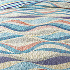HoneiLife King Quilt Bedding Set - 3 Pieces Beach Quilt Sets Coastal Bedspreads Ocean Coverlets Microfiber Bed Cover All Season Quilts - Image 5