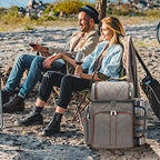 Picnic Backpack for 4, Insulated Cooler Bag with Blanket, BrushedKhaki - Image 6