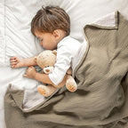 lulumoon Muslin Baby Blanket Neutral: Cotton Toddler Blanket for Daycare - Image 2