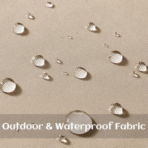 decorUhome Outdoor Waterproof Faux Linen Throw Pillow Covers 22x22 Set of 2 - Image 2