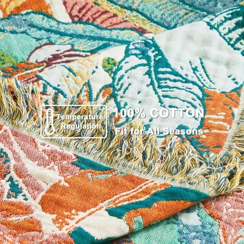 LUTBM Boho Throw Blanket for Couch 50"x60", Cotton Decorative Bed Throw - Image 6