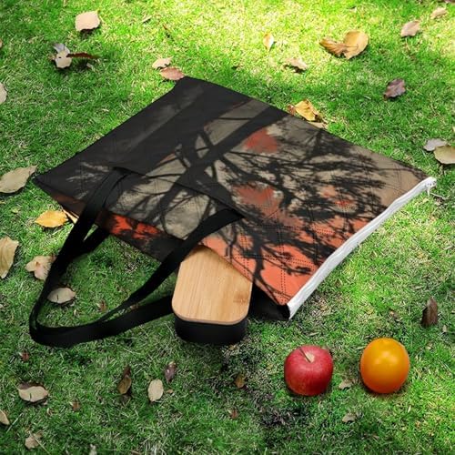 Halloween Witch & Bats Extra Large Picnic Blankets Waterproof Foldable Beach Blanket Waterproof Sandproof Outdoor Packable Camping Blanket with Zip 79"x79" - Image 5