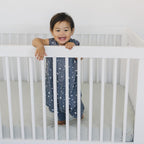 Woolino 4 Season Baby Sleep Bag or Sack with Feet, Australian Merino Wool and Organic Cotton, 6-18 m, Star Gray - Image 4