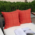 Kevin Textile Outdoor Waterproof 26x26 Inch Pillow Covers 2 Pack, Red - Image 5
