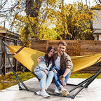 Tranquillo Portable Hammock with Stand Collapsible – Lounge, Net Yellow - Image 2