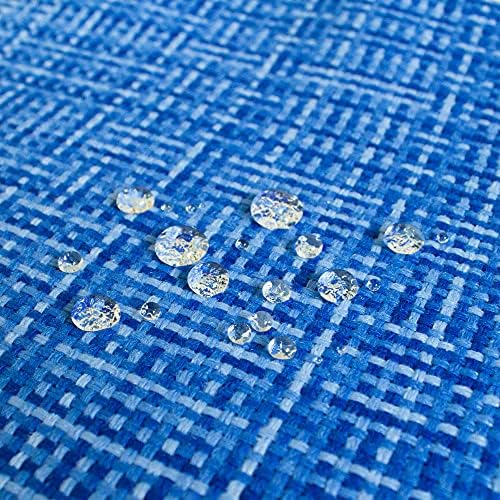 Kevin Textile Outdoor Waterproof 26x26 Inch Pillow Covers 2 Pack, Blue - Image 2