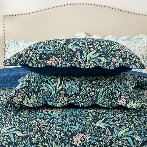HoneiLife Botanical Quilt Queen Size - Floral Quilt Sets 3-Piece, Microfiber Bedspreads Wildflower Coverlets Lightweight Bed Cover, Queen Quilt Bedding Sets All Season Use - Image 5