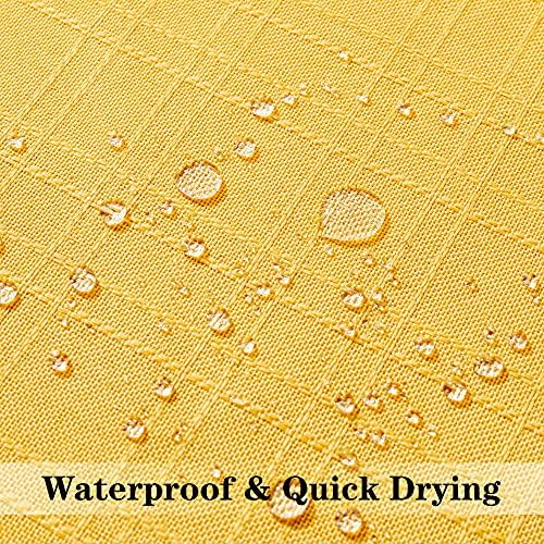 Kevin Textile Outdoor Waterproof 26”x26” Pillow Covers 2 Pack, Yellow - Image 2