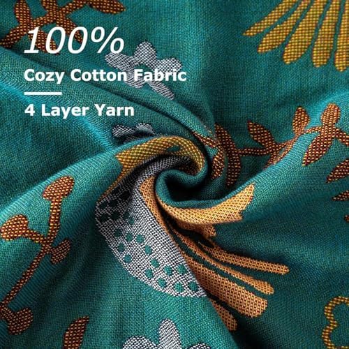 LUTBM King Throw Blanket for Bed, 100% Cotton Boho Soft Fall Blankets - Image 6