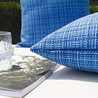 Kevin Textile Outdoor Waterproof 26x26 Inch Pillow Covers 2 Pack, Blue - Image 3
