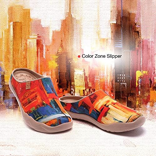 UIN Slipper Woman Travel Art Painted Shoes Wide Toe Casual Home Slip On Mules Malaga - Image 4