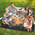 Gothic Black Bat Extra Large Picnic Blankets Waterproof Foldable Beach Blanket Waterproof Sandproof Outdoor Packable Camping Blanket with Zip 79"x79" - Image 7