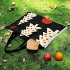 Waterproof Zipper Foldable Travel Blanket Christmas Tree Red 78.7"x78.7" - Image 5