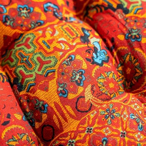vctops 2 Pack Boho Geometric Chair Cushions with Ties U-Shaped Soft Cozy Cotton Linen Chair Pads Non Slip Seat Cushions for Indoor Dining Room and Kitchen Chairs (Orange,16"x16") - Image 5
