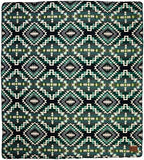 QISU Wool Blanket Throw | Large, Beautiful, Warm, Handmade in Ecuador by Local Artisans |94″ x 78″| Ultra-Soft, Hypoallergenic & Breathable | Non-Itchy or Scratchy Fabric (Shamrock Star) - Image 2
