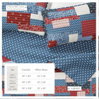 Great Bay Home Lodge Quilt Set - 3-Piece King/California King Size Patchwork Bedding Set - Lightweight, All-Season, Reversible Bedspread (Americana Patchwork) - Image 3