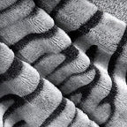MACEVIA Sherpa Fleece Throw Blanket for Couch 3D Zebra Blanket Fuzzy Thick Warm Reversible Cozy Comfy Super Soft Blanket for Bed Sofa 490GSM - Black Zebra,50x60In - Image 4