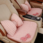 Car Front Seat Covers,Pink Bowknot Car Accessories for Women – 1 Seat Cover - Image 4