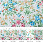 HoneiLife Floral Quilt Queen Size - Microfiber Quilt Sets 3-Piece, Spring Bedspreads Wildflower Coverlets Lightweight Bed Cover, King Quilt Bedding Sets Summer Quilts - Image 7