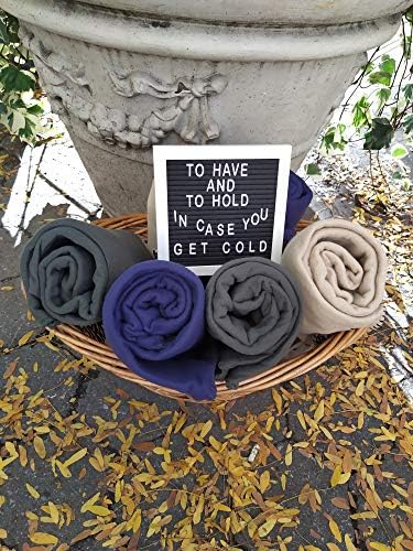 (24 Pack) Bulk Fleece 50x60 Throw Blankets for Wedding Favors, Homeless Women, Men, Homes, Bed, Sofa, Couch, Office, Pet Blankets, Travel | Soft Warm Lightweight Throw Blankets in Bulk (Navy) - Image 4