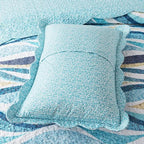 HoneiLife Queen Bedspreads Oversized - 106"x106" Coastal Quilt Sets, Beach Quilt 3-Piece, Nautical Bedspreads Ocean Coverlets, Lightweight Bed Cover, Summer Quilts - Image 6