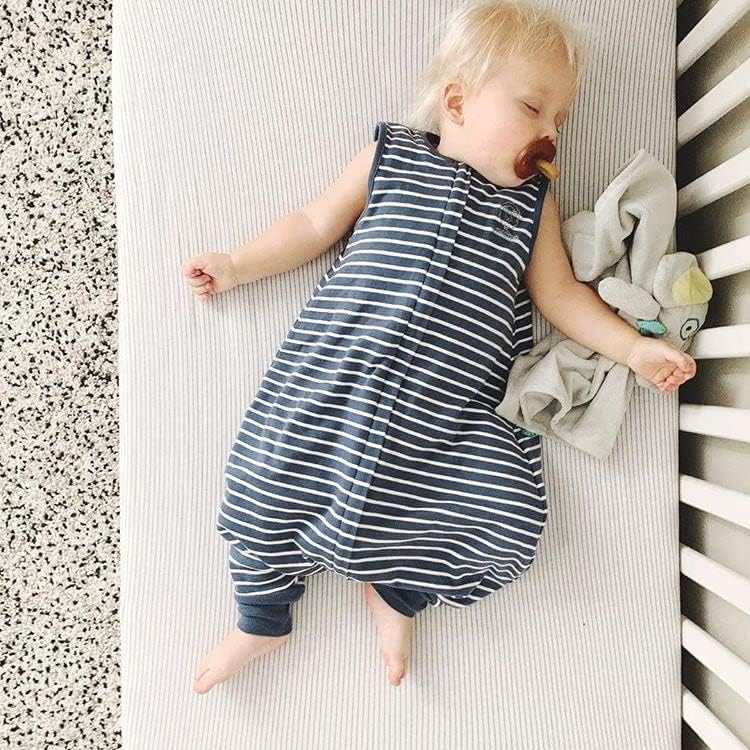 Woolino 4 Season Baby Sleep Bag with feet, Australian Merino Wool and Organic Cotton, 6-18 Months, Navy Blue - Image 4