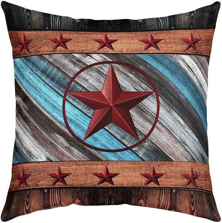 Feelyou Star Pattern Throw Pillow Covers Decorative Soft 18" x 18" Inches - Image 6