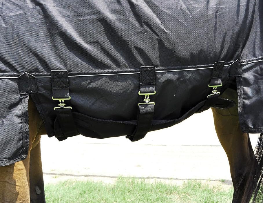 Jeffers 1680D Standard Neck Horse Blanket, 240G Fill, 66" - Black - Image 2