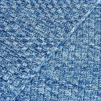 Longhui bedding 100% Cotton Knitted Throw Blanket – Blue White, Soft & Cozy, Machine Washable, 60"x80" – Perfect for Living Room, Couch, Sofa, Bed or Travel - Image 4